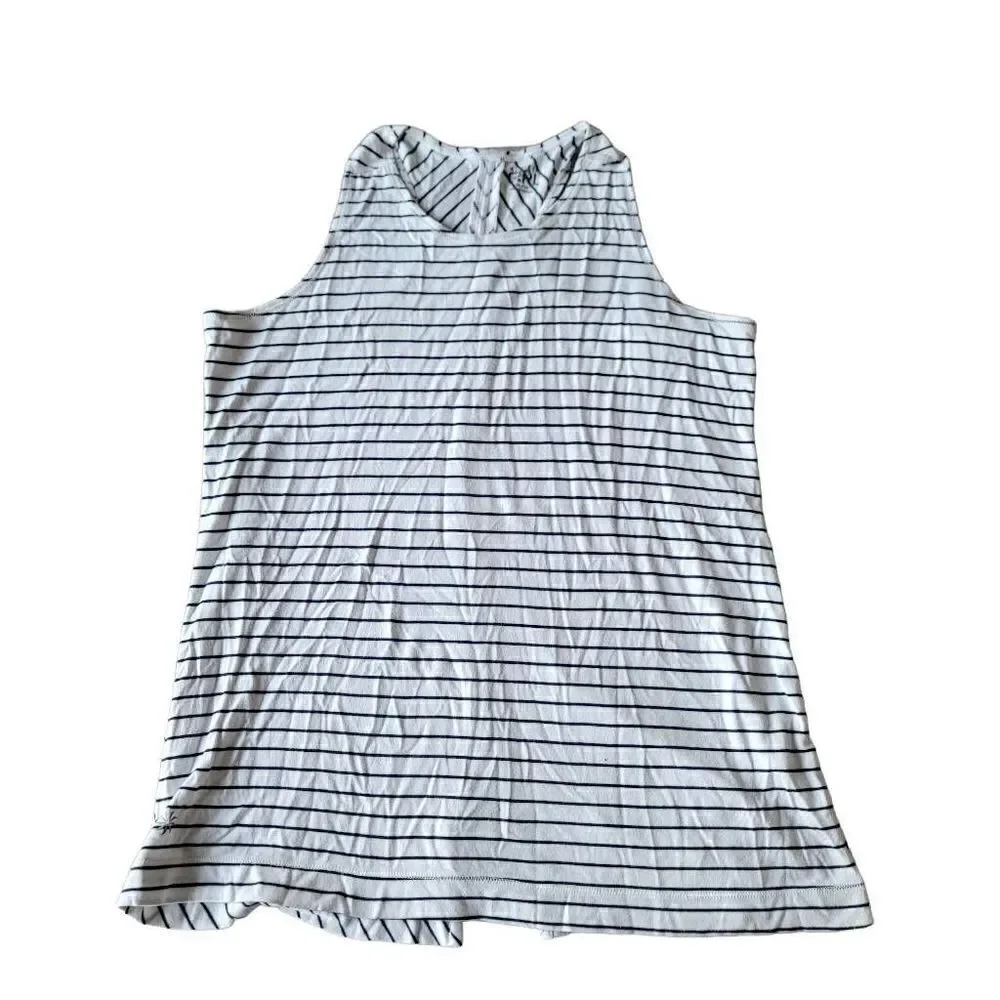 Athleta Girl girls Sz XL 14 white striped Sleeveless top